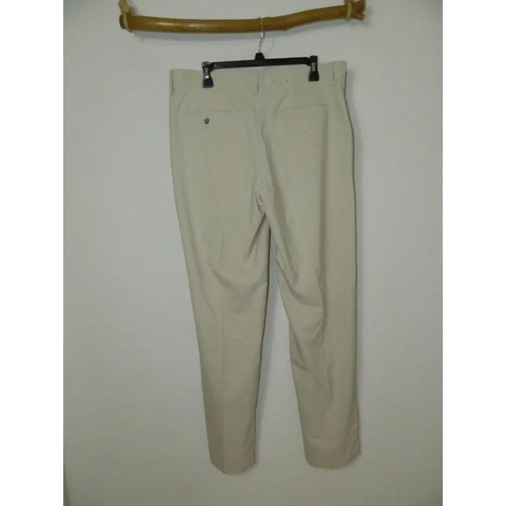 Adidas Pants Clima Lite Men's Flat Front Golf Pants‎ Khaki Performance  34 x 34